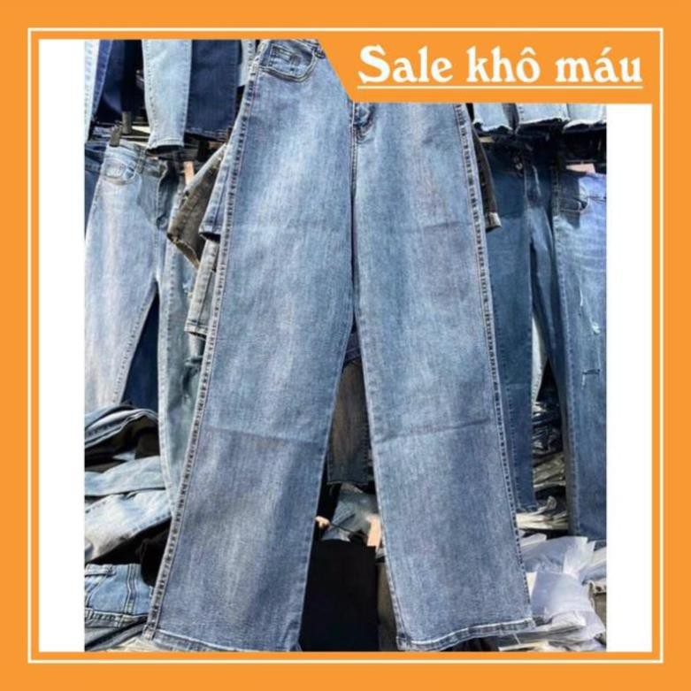 HOT Quần jeans cạp cao ống đứng chất jeans giãn- shop tự chụp