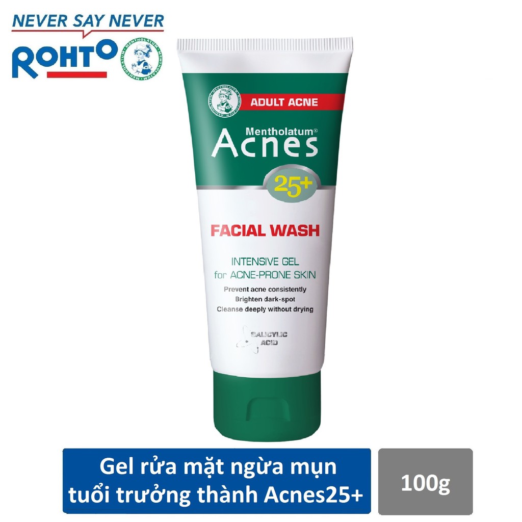 Gel rửa mặt ngăn ngừa mụn tuổi trưởng thành Acnes 25+ Facial Wash 100g