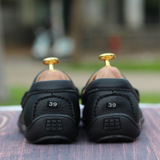 Giày Lười Plo Đen Lịch Lãm [+1 Đôi Tất]
