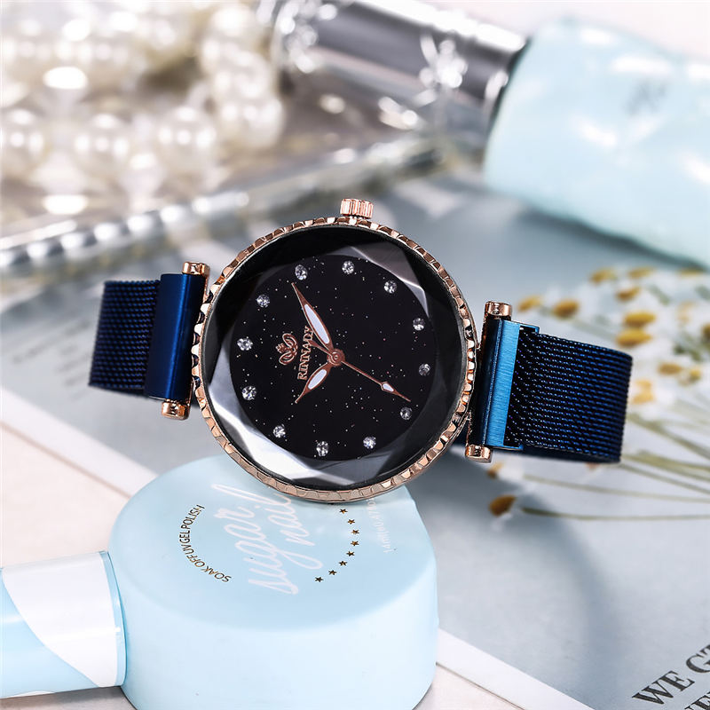 ZOLFA Ladies Luxury Starry Sky Magnet Buckle Watches Fashion Mesh Belt Womens Quartz Wristwatch Analog Clocks Ladies Exquisite Dress Accessories Đồng hồ nữ