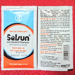 1 gói dầu gội chống gàu Selsun 5ml