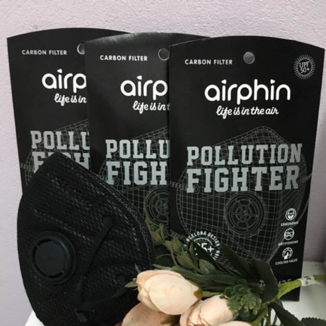 Khẩu Trang Cao Cấp Airphin Carbon Filter Chống Ô Nhiễm Lọc Bụi Mịn PM 2.5