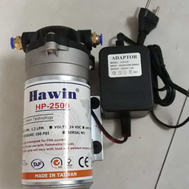 Bơm phun sương Hawin 2500 phun 5 béc đến 20 béc