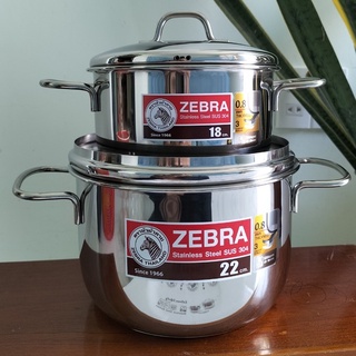 Bộ 2 nồi inox 304 Zebra Thái Lan Extreme Infinity 18cm+22cm, nhập khẩu Thái Lan, 180820
