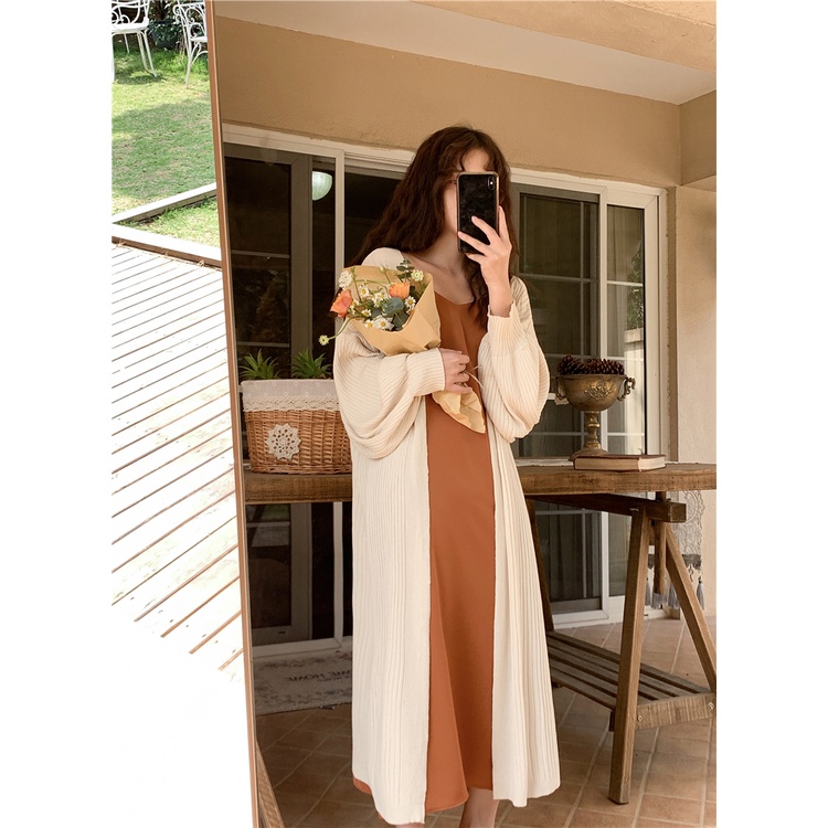 Áo khoác len đan nữ Dáng dài Dài tay Thu Đông Ulzzang Hàn Quốc Áo choàng len nữ Kiểu dáng Cardigan Thời trang | BigBuy360 - bigbuy360.vn