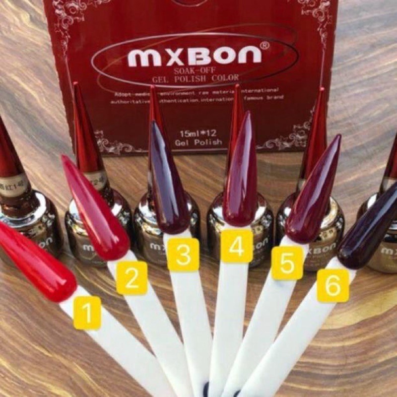 Sơn Gel Mxbon 6 Màu Đỏ Đẹp Hot Hàng Loại 1