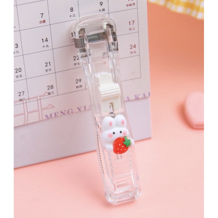 Kim bấm giấy, kẹp bấm giấy trong suốt mini dễ thương/ Dập ghim giữ sách tài liệu, ghim kẹp tài liệu, tranh ảnh