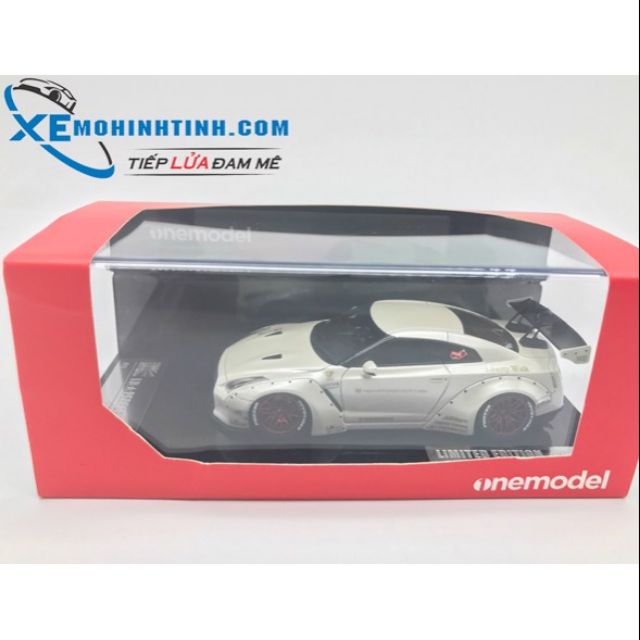 Xe Mô Hình Nissan GTR R35 Liberty Walk 1:43 Onemodel (Trắng)