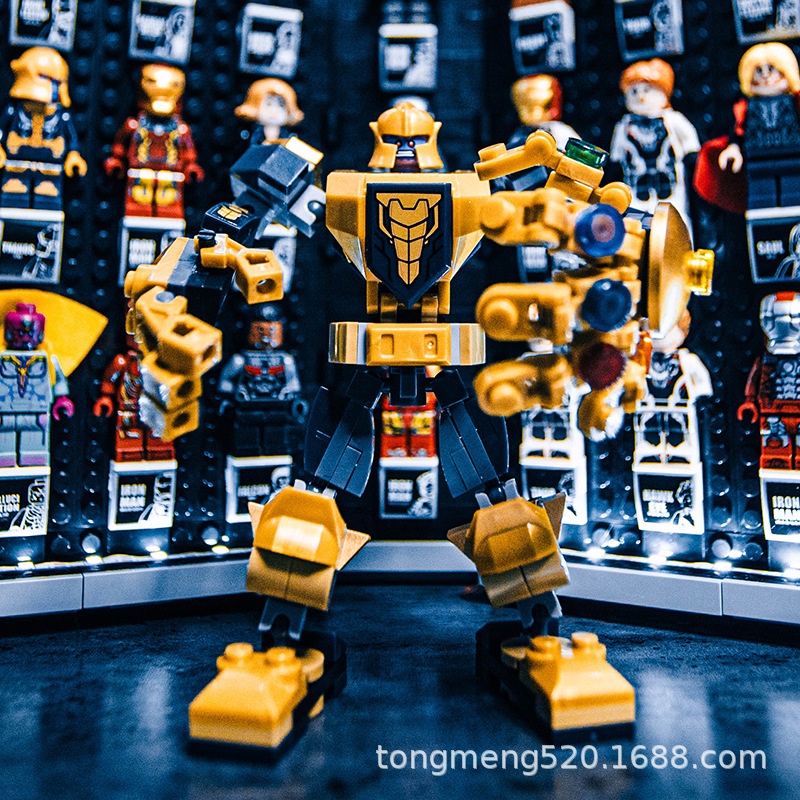 Phiên bản Trung bình Tương thích với Lego Avengers Captain America Thor và Thanos Khối xây dựng lắp ráp Đồ chơi quà tặng sinh nhật cho trẻ em
