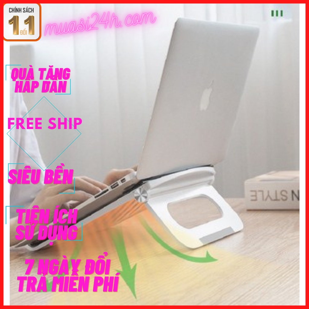 Giá Đỡ Máy Tính Xách Tay 24.5cm Nhỏ Gọn Tiện Dụng - Giá Đỡ Laptop Hợp Kim Nhôm Cao Cấp Bền Bỉ Sáng Bóng