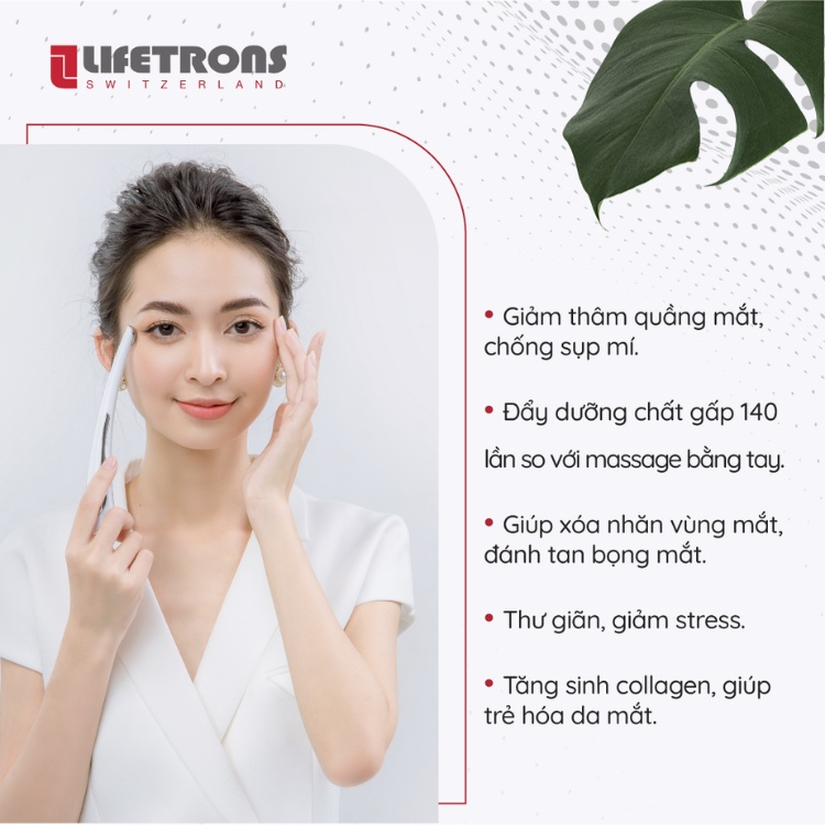 Máy massage chống lão hóa và  phục hồi mắt Lifetrons EM-700 - Bảo hành chính hãng 12 tháng