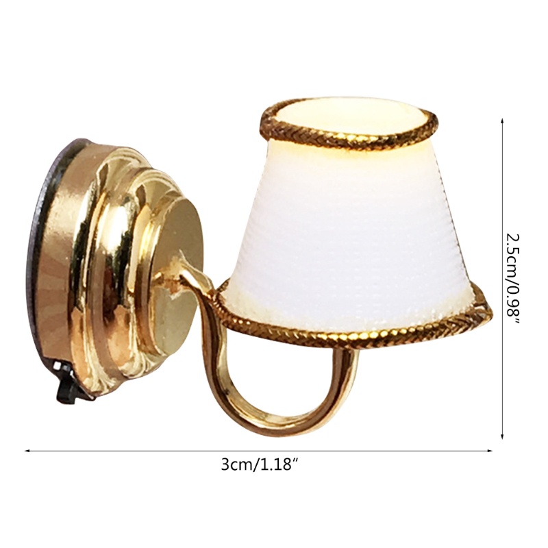Đèn LED Gắn Tường Mini Với Tỷ Lệ 1 / 12 Độc Đáo Trang Trí Nhà Búp Bê
