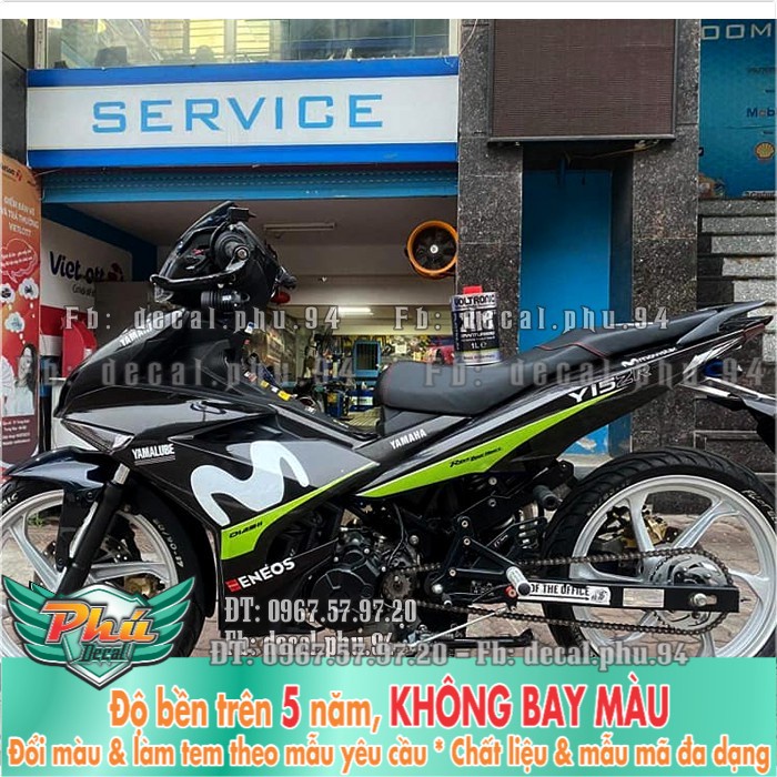 Tem rời EX 150 đen xanh Movistar (P) -1
