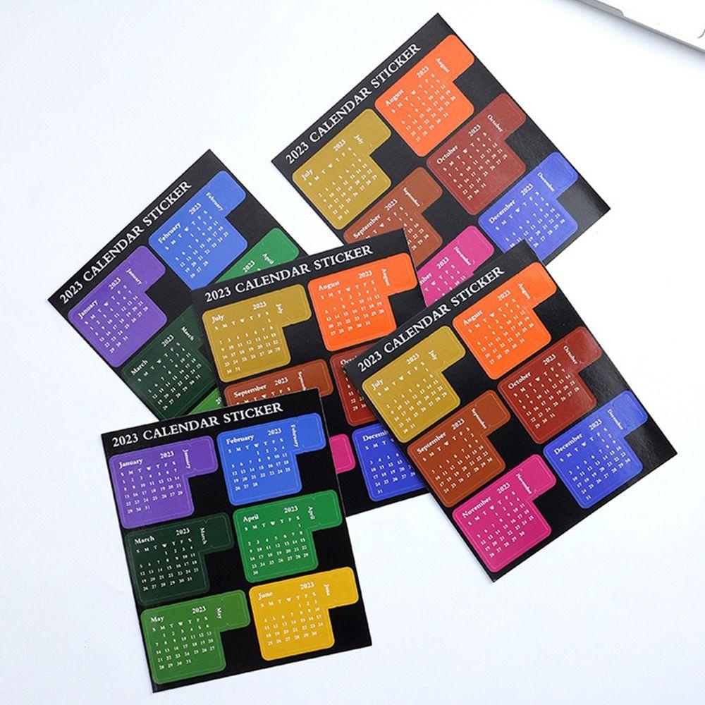 CHOOKEY Bộ 5 Tờ Nhãn Dán Ghi Chú 2023 Sáng Tạo