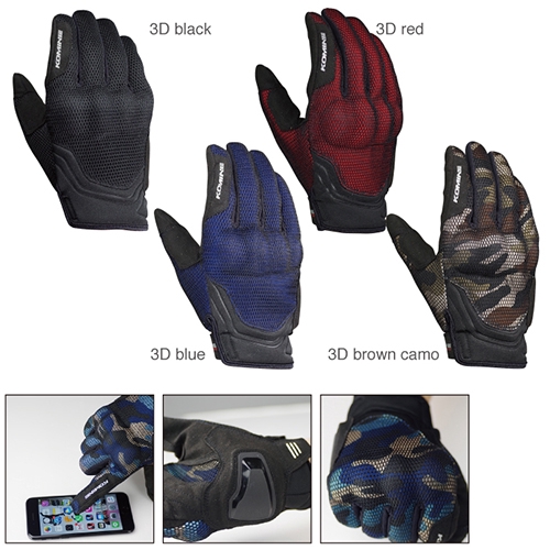 KOMINE GK194 Găng tay lưới da bảo vệ GUREN KOMINE Găng tay xe máy