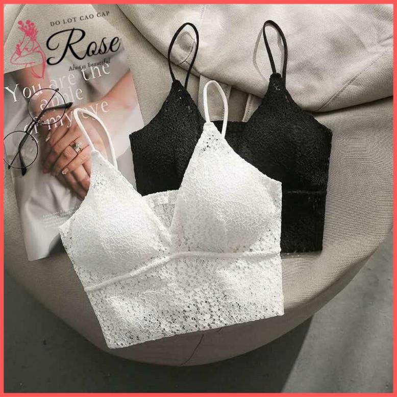 Áo Ngực Áo Bra Ren Hoa 2 Dây Siêu Mềm Siêu Đẹp Ôm Ngực Rose SV50