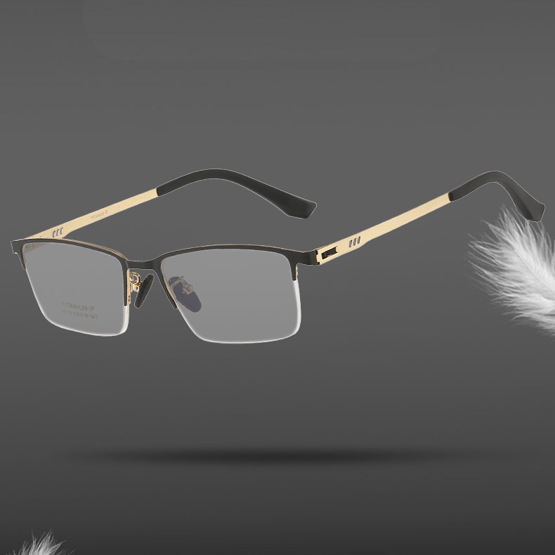 Gọng Kính Vuông Bằng Titan Siêu Nhẹ Thoải Mái Thay Thế Cho Nam Và Nữ PT089