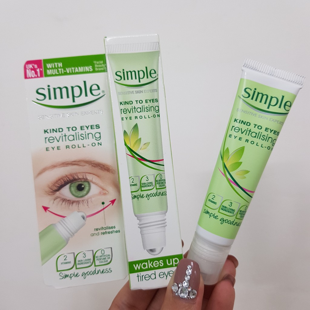 Lăn dưỡng mắt Simple - Simple Revitalising Eye Roll On 15ml