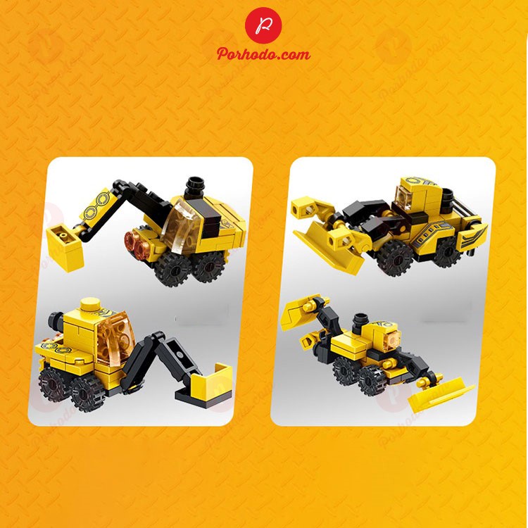 Bộ đồ chơi lắp ráp Lego ô tô biến hình Transformer 12 IN 1 567 chi tiết KB216101, đồ chơi trí tuệ ghép hình ô tô cho bé