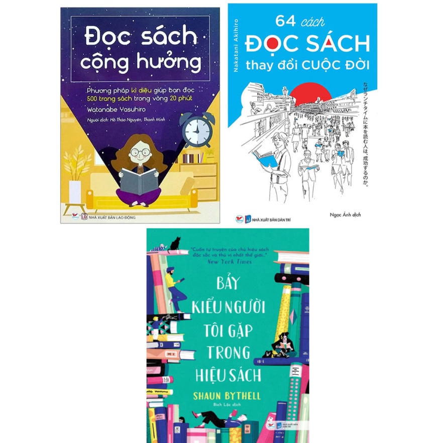 Combo Đọc Sách Cộng Hưởng + Bảy Kiểu Người Tôi Gặp Trong Hiệu Sách + 64 Cách Đọc Sách Thay Đổi Cuộc Đời (Bộ 3 Cuốn)