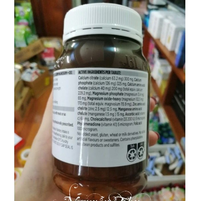 Blackmores Total 💊 Calcium magnesium + D3 lọ 60v và 200v