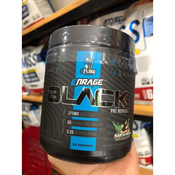 Eflow Enrage Black Pre-workout Tăng Sức Mạnh Sức Bền 30 lần dùng