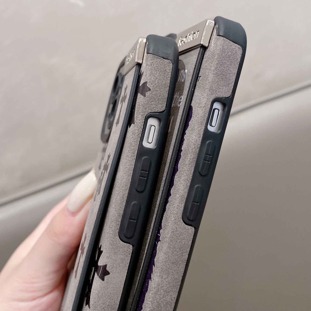 Ốp Điện Thoại Da Lộn Có Dây Đeo Cổ Tay Cho iPhone 14ProMax 13 12Pro 11Promax 7P XS XR