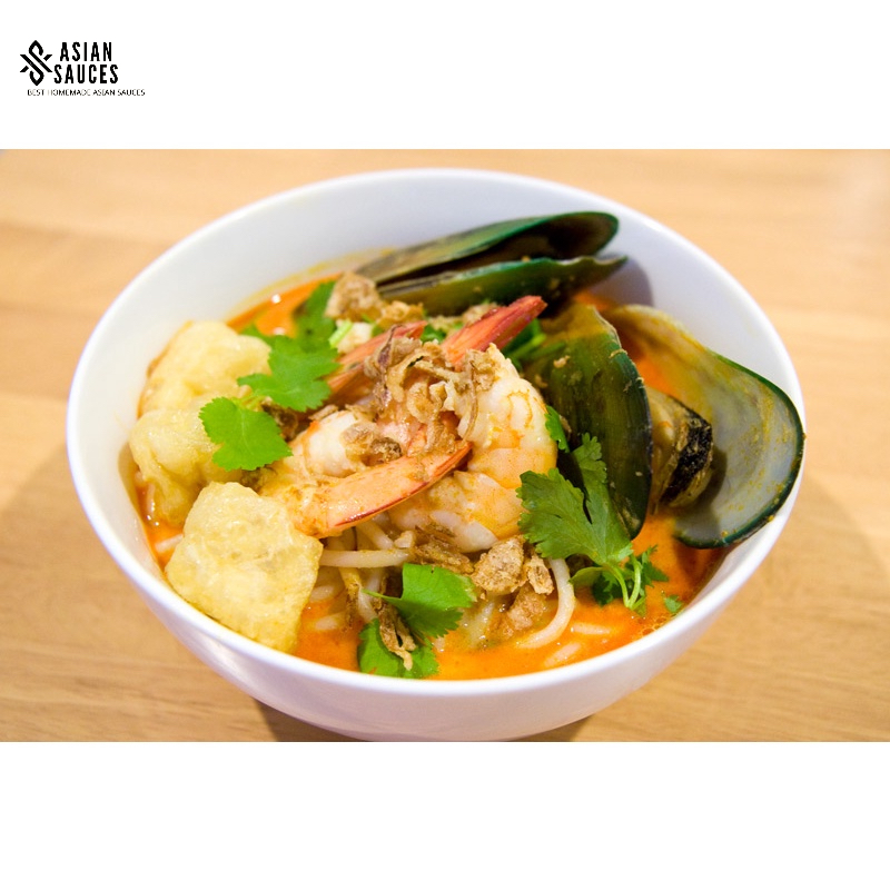 Gói gia vị nấu món mì nước dừa Laksa Pasta Singapore hãng Prima Taste 187gr