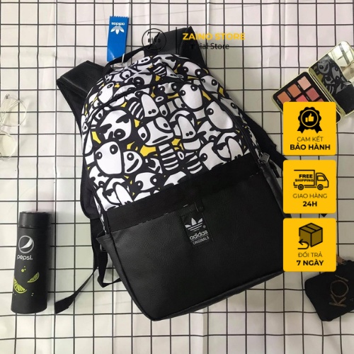 Balo Adidas Đi Học , Đi Chơi, Đáy Phủ PU Chống Nước Cực Tốt, Có Ngăn Riêng laptop15.6inch BẢO HÀNH 12 THÁNG