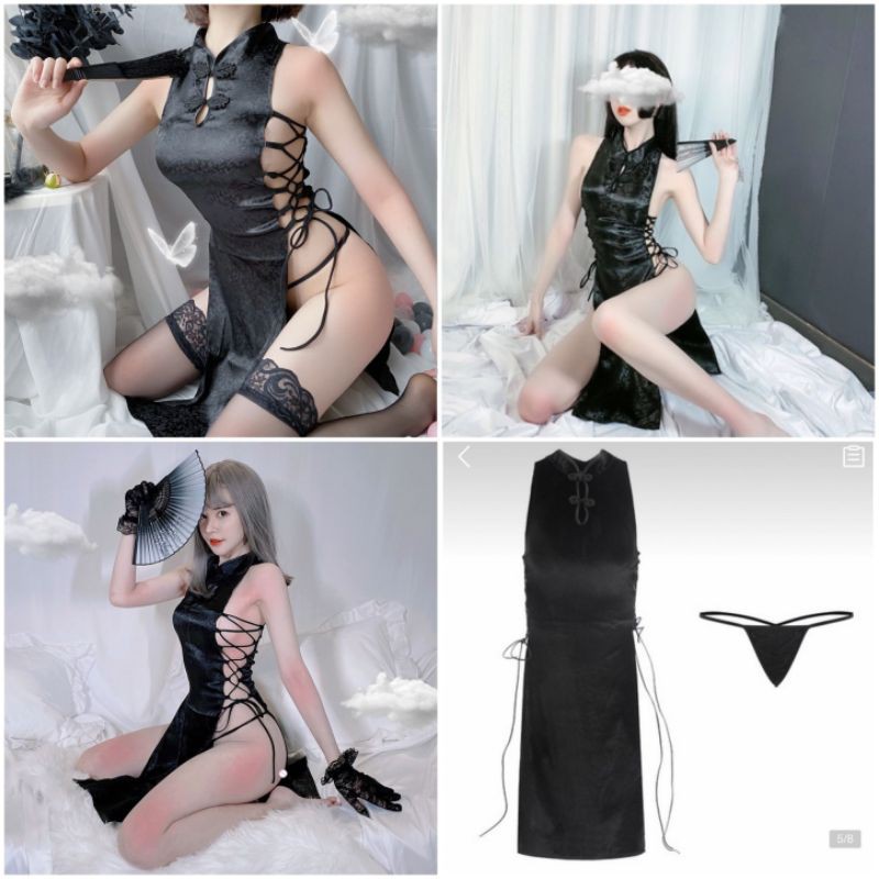 Đồ ngủ sexy Cosplay Sườn Xám Quyến Rũ Xinh Xắn