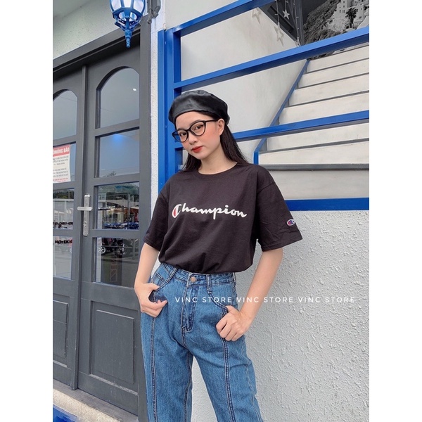 Áo thun CHAMPION Printed Logo tagless unisex Chính Hãng