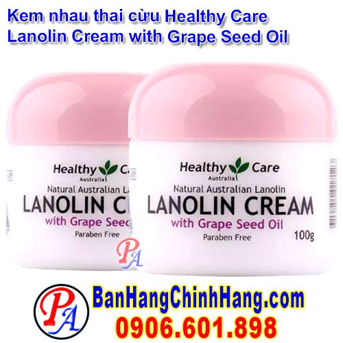 Kem Nhau Thai Cừu Healthy Care Lanolin Cream With Grape Seed Oil 100g | Date Apr 2022