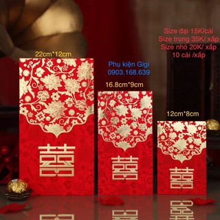 Bao lì xì bông hoa size trung - phụ kiện đám cưới