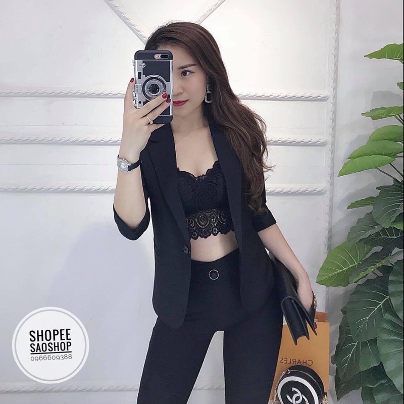 Áo Vest Nữ công sở khoác ngoài cao cấp loại áo 1 cúc tay lỡ SIÊU HOT 2022