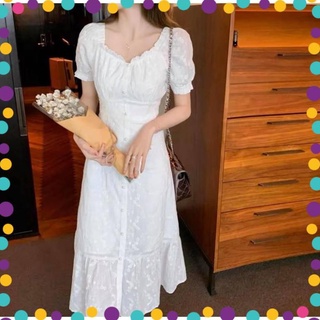 Đầm trắng tiểu thư dáng dài