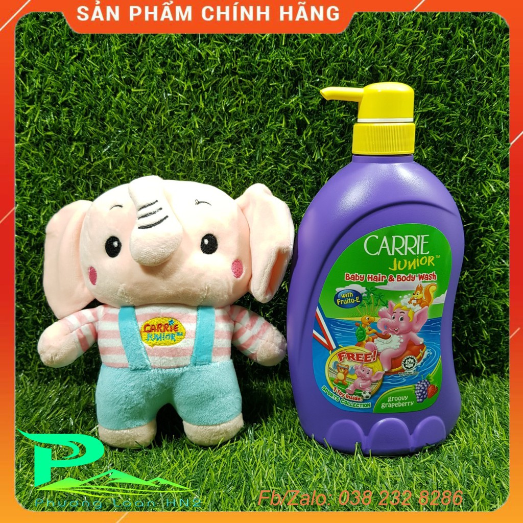 Sữa tắm gội CARRIE JUNIOR cho bé - chai 700g KM Voi bông