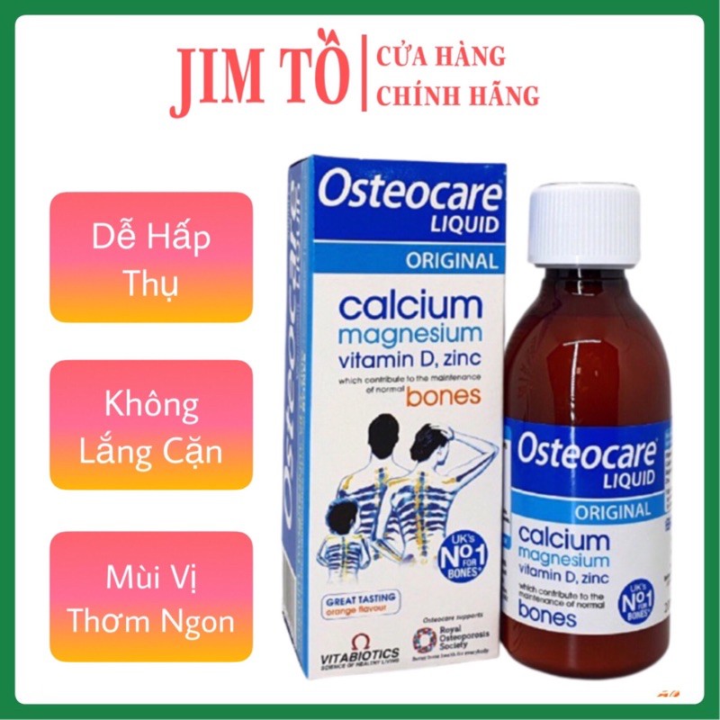 Canxi nước Osteocare Original Liquid 200ml cho trẻ từ 3 tuổi và phụ nữ mang thai