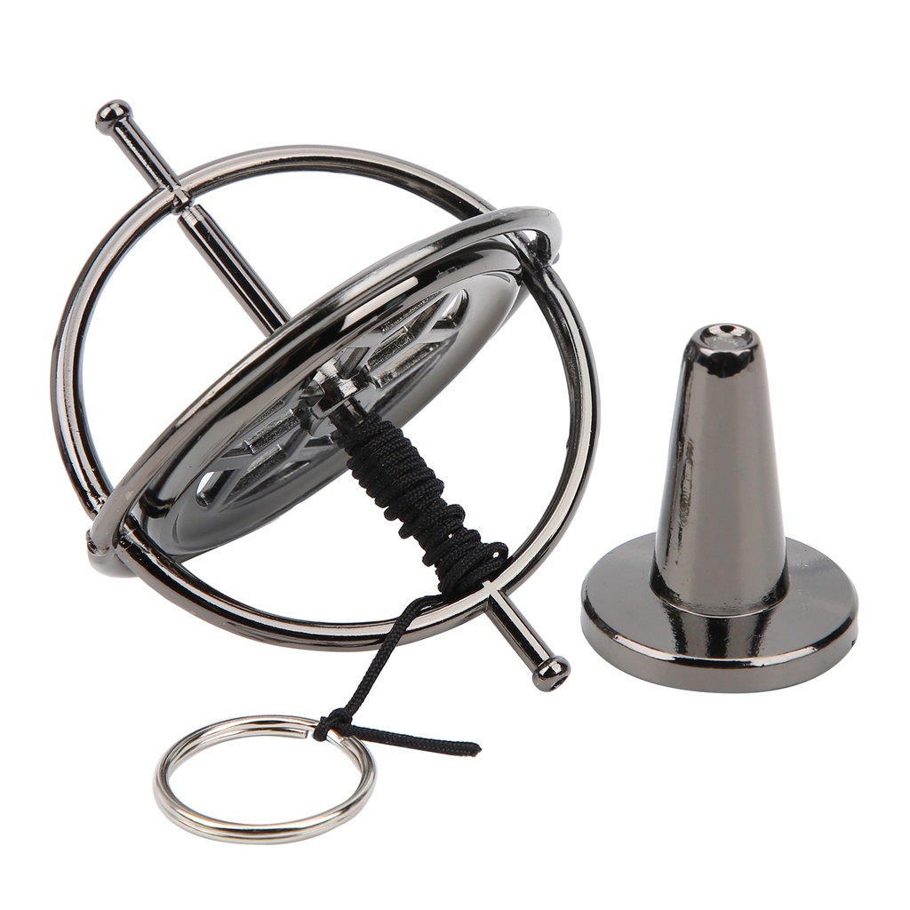 Compact Zine Alloy Gyroscope Stress Relief Fingertip Anti‑Gravity Decompression Toy
