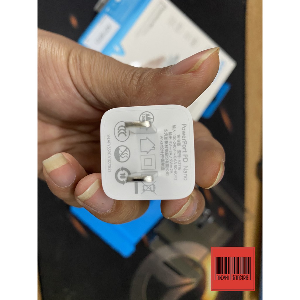 Cốc sạc nhanh 18w Anker PowerPort PD Nano 18W - A2716 -Hỗ trợ sạc nhanh cho iphone, ipad PD18W