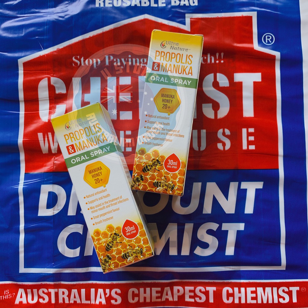 Xịt Keo Ong Manuka Honey 20+ Ultra Nature Propolis&Manuka 30ml thích hợp cho bé/trẻ trên 2 tuổi