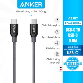 Cáp sạc ANKER PowerLine + USB-C ra USB-C 2.0 0.9m - A8187