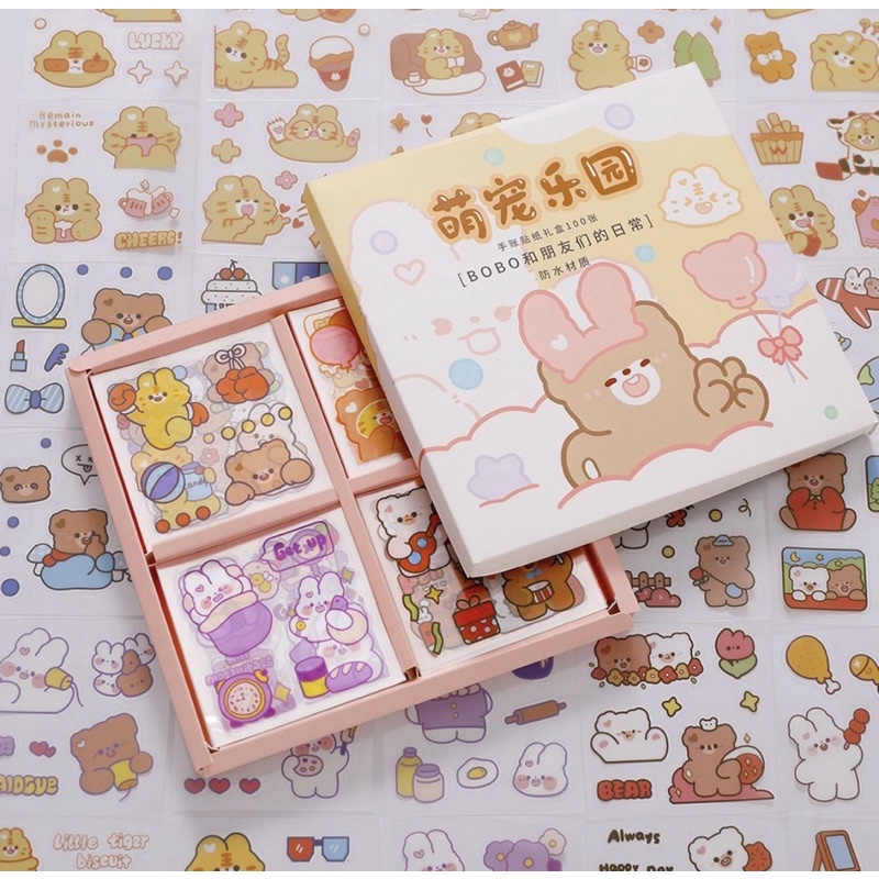 Miếng dán Mr.Paper chống thấm nước họa tiết hoạt hình dễ thương độc đáo dùng trang trí thủ công
