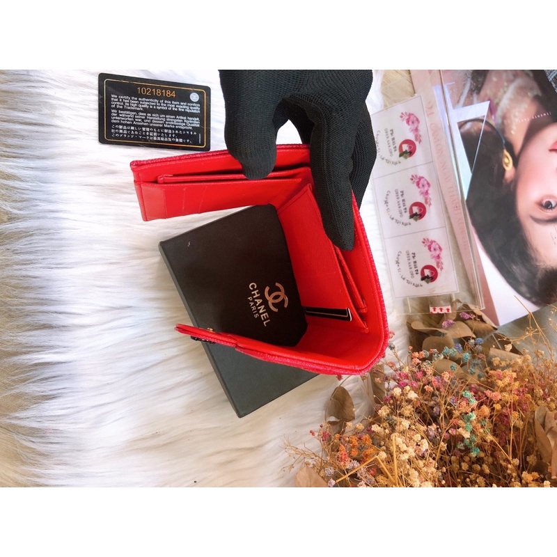 Ví mini gập da hạt