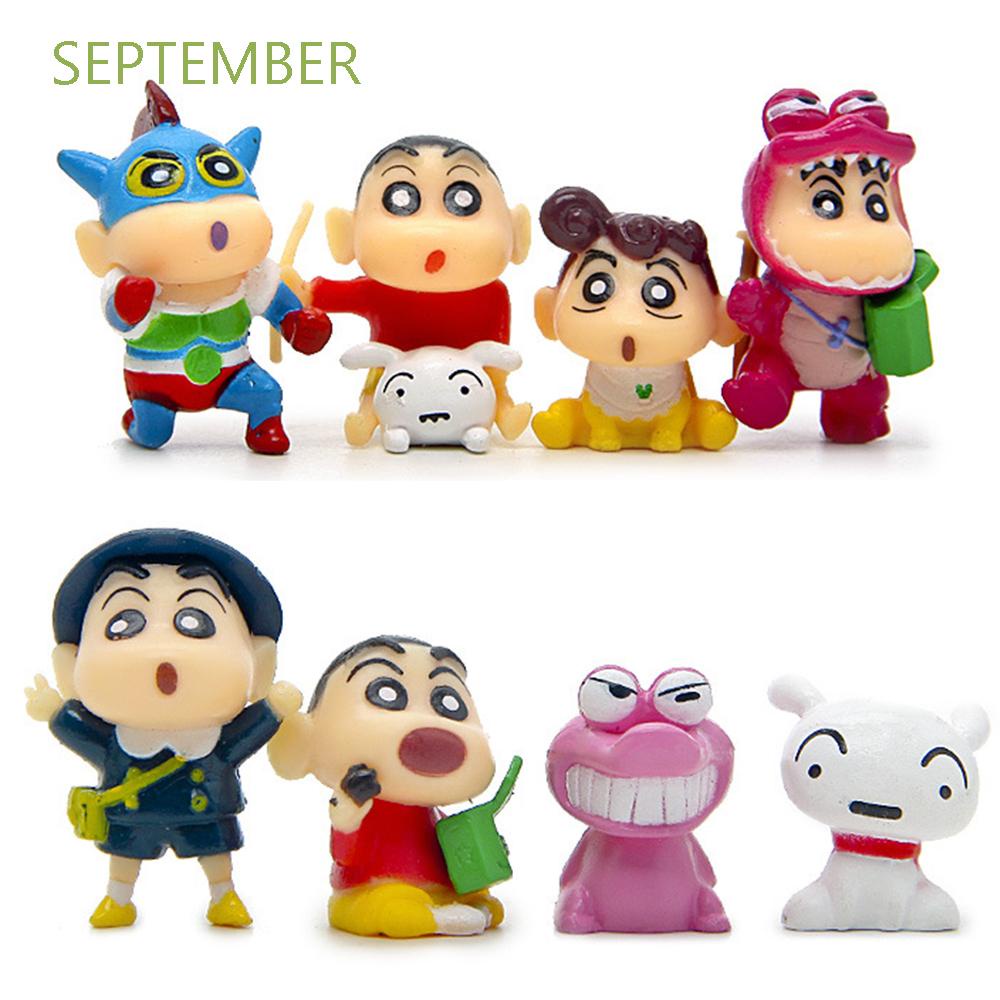 Bộ 8 mô hình cậu bé bút chì Shin-Chan hoạt hình trang trí sân vườn