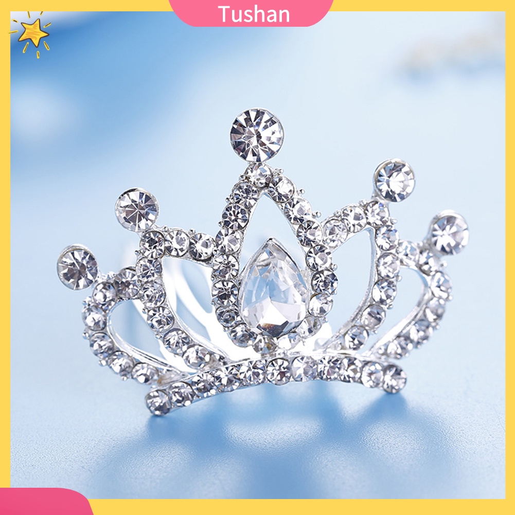 Lược Cài Tóc Hình Vương Miện Đính Đá Xinh Xắn Dành Cho Bé