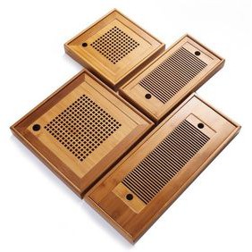 Khay tre nhập khẩu THE BAMBOO đựng ấm chén cốc ly đồ dùng uống trà