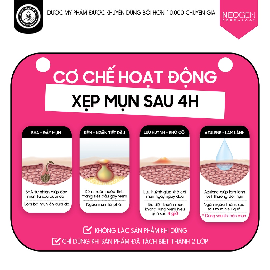 Dung dịch Chấm Mụn Neogen Soothing Pink - Chuẩn Auth