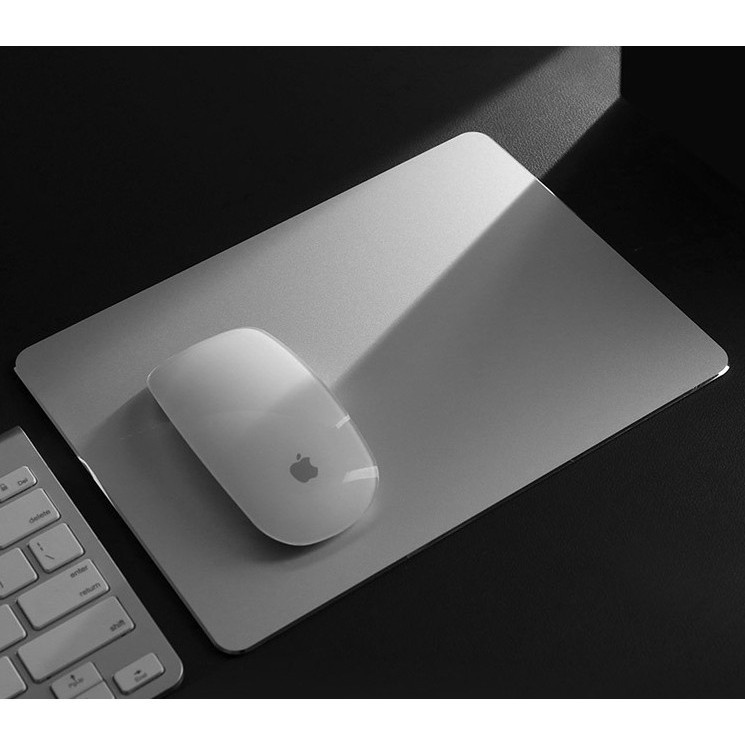 Lót Chuột Hợp Kim Nhôm Nguyên Khối Cao Cấp Mouse Pad kiêm Bàn di chuột bằng nhôm Aluminium Mouse Pad 330x240mm -dc4665