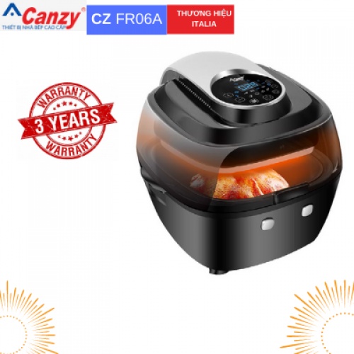 Nồi Chiên Không Dầu Canzy CZ FR06A -6.5L-1400W-Điều Khiển Cảm Ứng-Nhập Khẩu Malaysia-đẹp, Bảo Hành 24 Tháng Chính Hãng