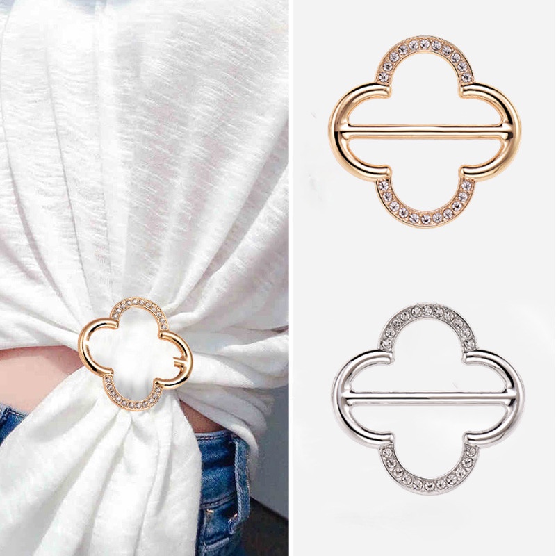 Vòng Khóa Kẹp Khăn Choàng Lụa Đa Năng Sáng Tạo Cho Nữ